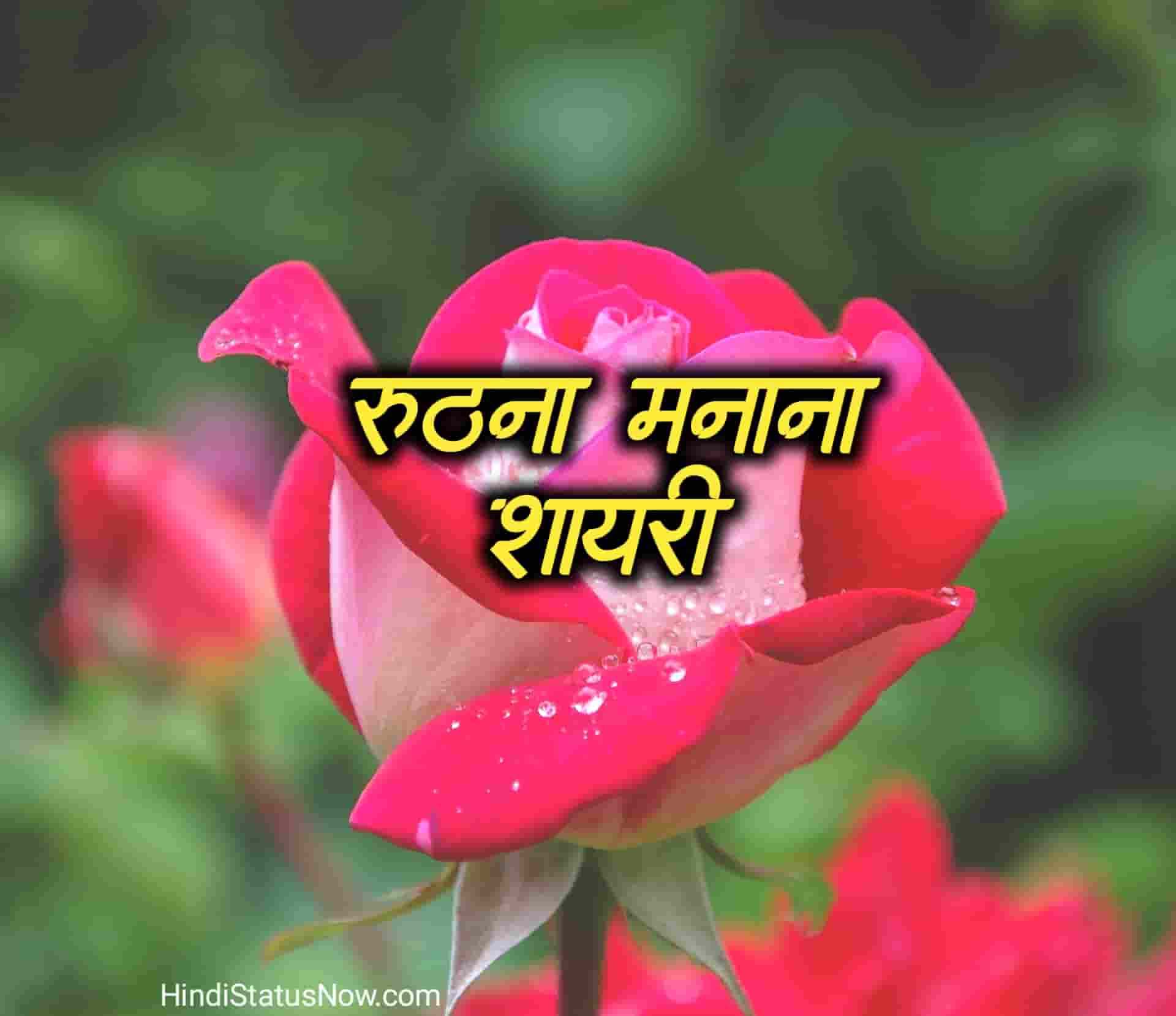 रूठना मनाना शायरी