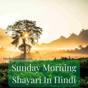 शुभ रविवार | Sunday Morning Shayari In Hindi शुभ रविवार | Sunday Morning Shayari In Hindi